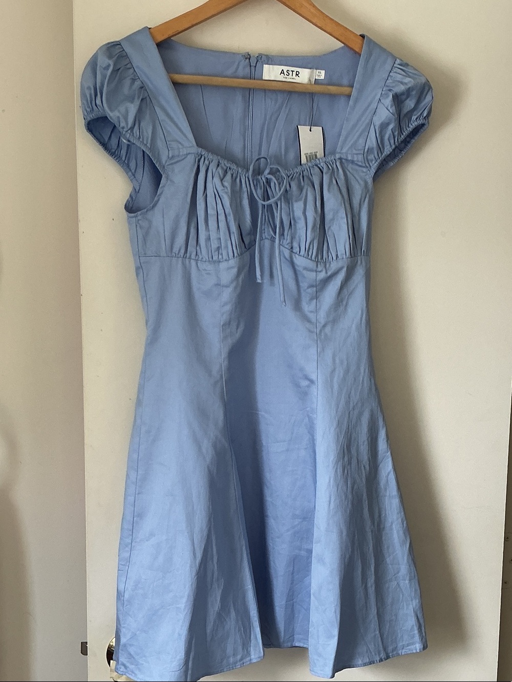 ASTR from NORDSTROM Women’s Light Blue Puff Sleeve Dress